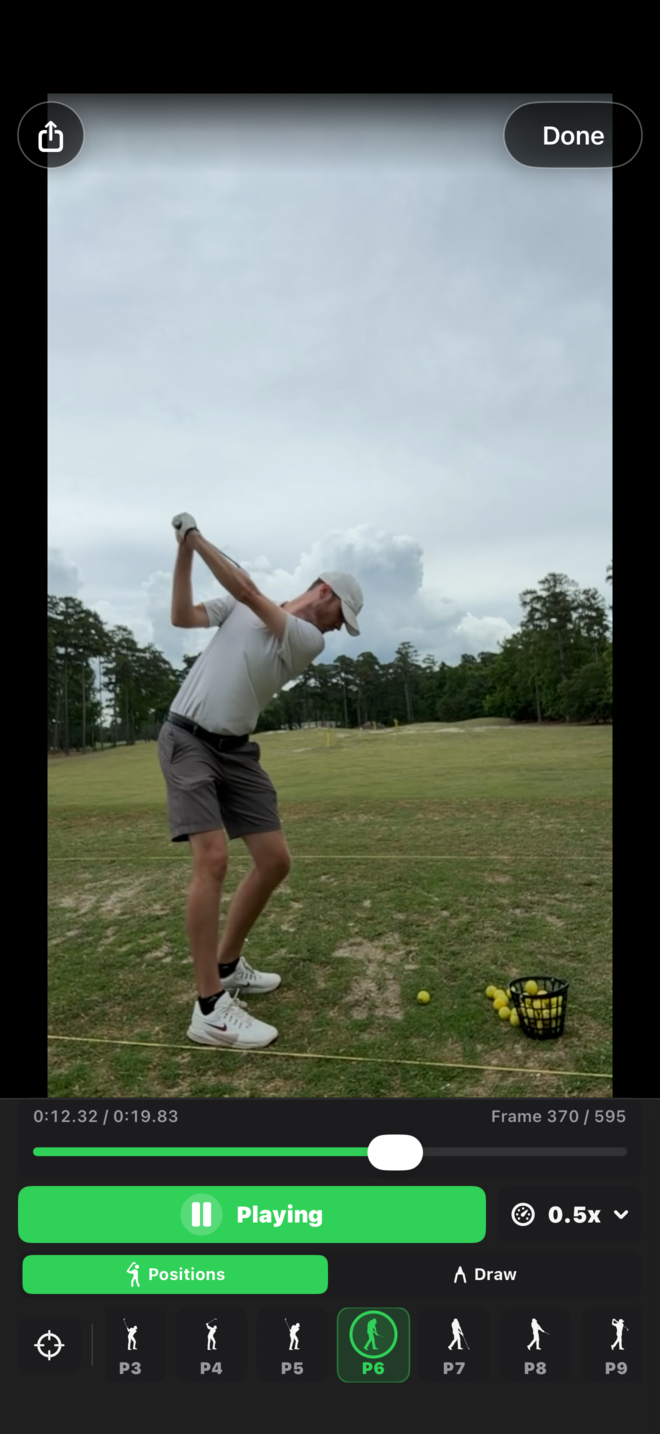 Golf Swing Camera slow motion swing review screen
