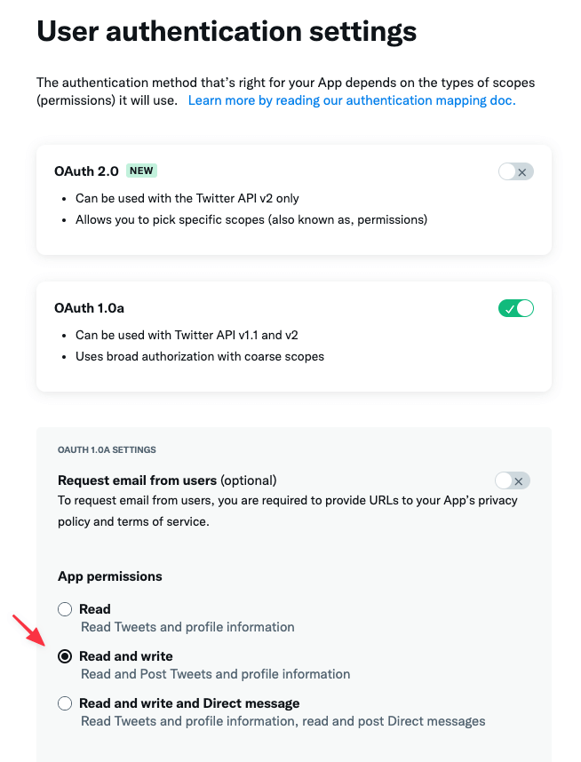 Twitter API screenshot
