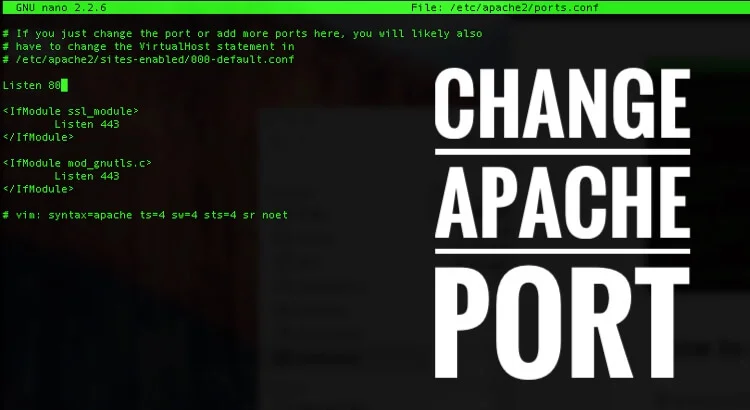 How to change Apache Port