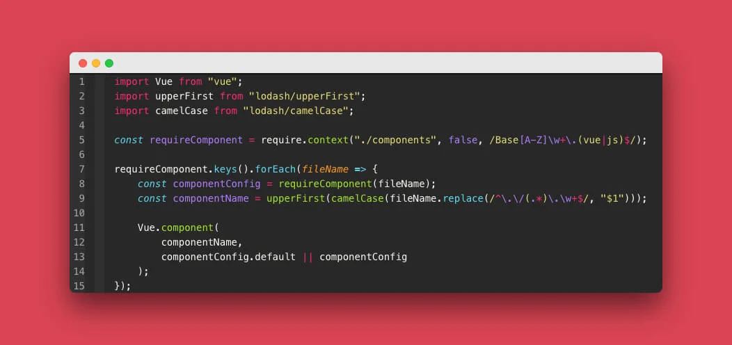 Register Global Vue Components using Webpack