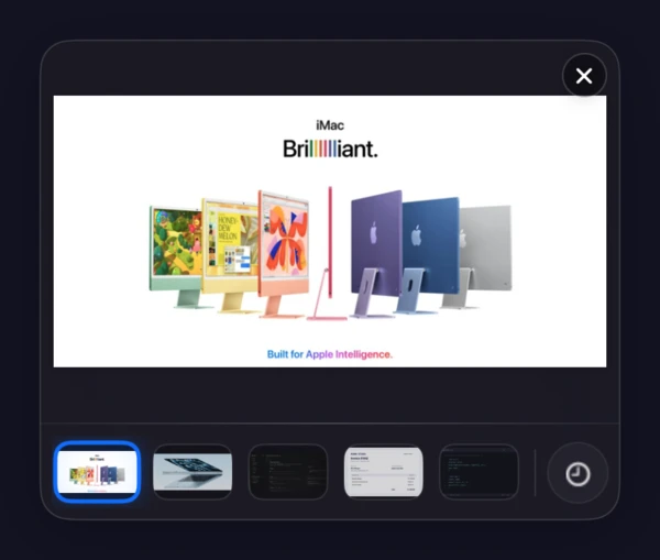 Quick Access keeps the captured image ready to copy, save, or edit.