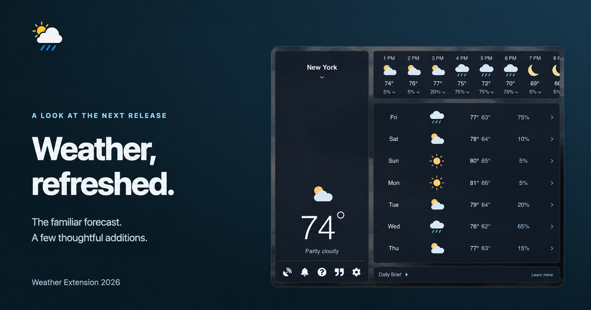 Weather Extension Updated