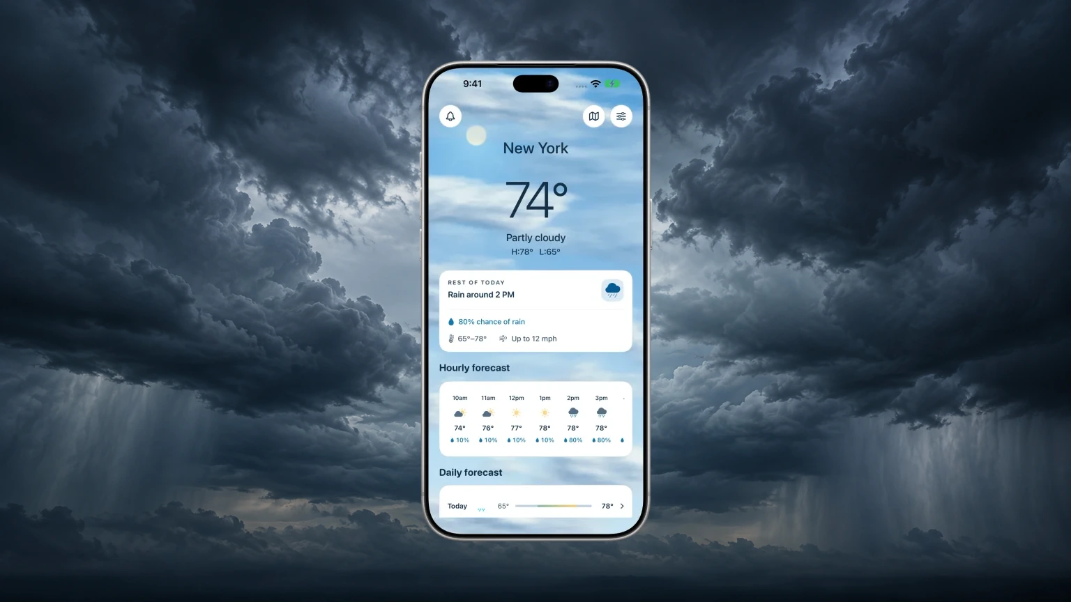 Weather, Now on iPhone