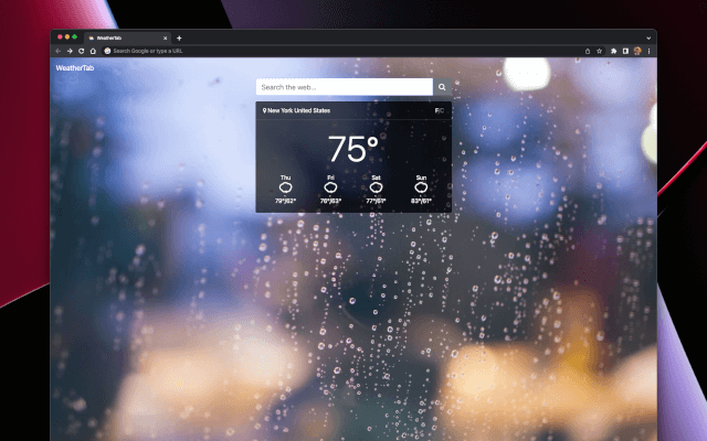 WeatherTab screenshot