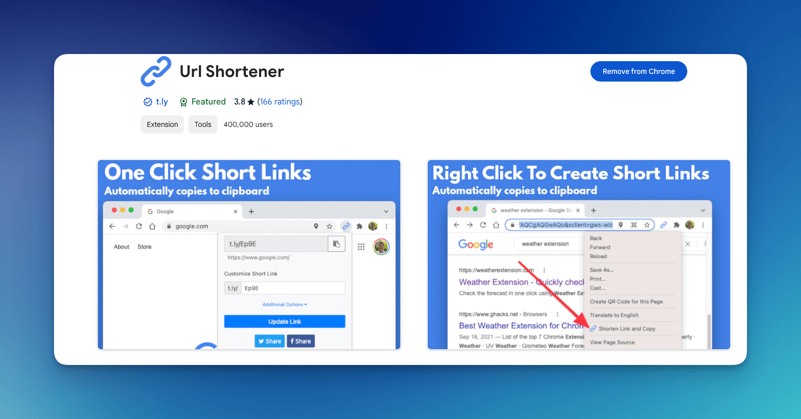 The best way to create short links using T.LY, JPEG.ly, Bitly, Rebrandly, TinyUrl, and more!